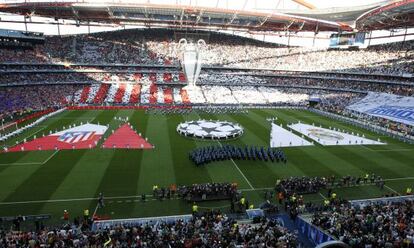 Ceremonia de apertura de la final de Champions de Lisboa, el pasado mayo.