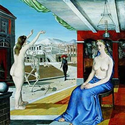 &#39;El llamamiento&#39; (1944), de Paul Delvaux, perteneciente a los fondos de la colección Telefónica.