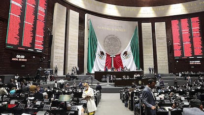 Cámara de Diputados durante una sesión en Ciudad de México.
