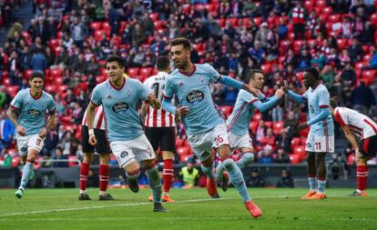 Brais celebra el gol del empate.