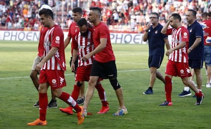 Final del partido ante el Zaragoza