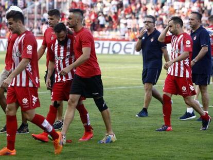 Final del partido ante el Zaragoza