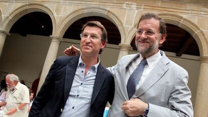 Mariano Rajoy y Alberto Núñez Feijóo.