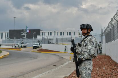 Un elemento de la Guardia Nacional en Almoloya de Juárez, el 10 de mayo de 2023. 