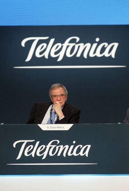 C&eacute;sar Alierta, presidente de Telef&oacute;nica.