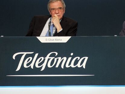 C&eacute;sar Alierta, presidente de Telef&oacute;nica.