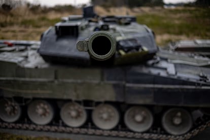 Un Leopard II del ejército danés durante una exhibición en Alemania.