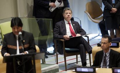 Santos, en la sede de Naciones Unidas, la semana pasada.