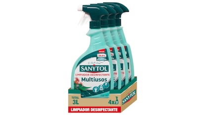Pack of 4 cans of Sanytol.