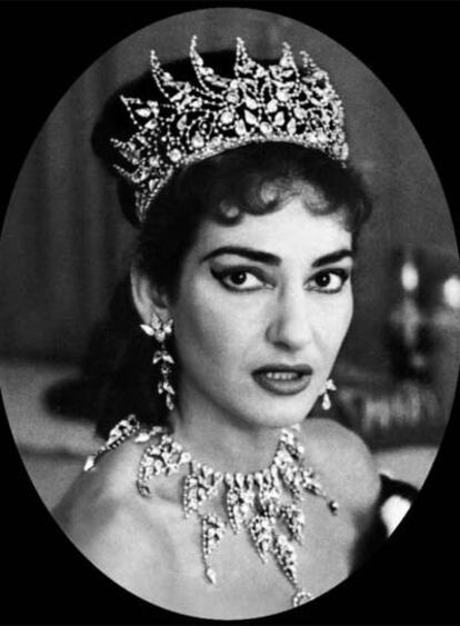 Maria Callas, con las joyas de <i>Tosca./i>