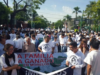 Una manifestaci&oacute;n del Frente Nacional por la Familia, en Morelos. 