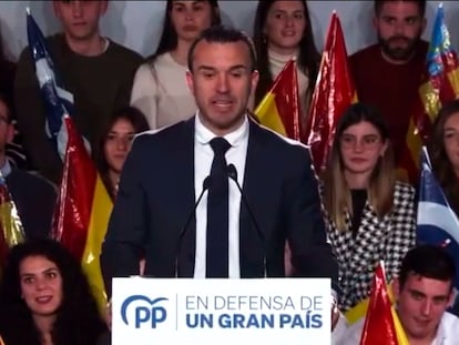 Vicente Mompó, en un míting el 2022.