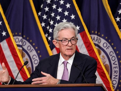 Jerome Powell, presidente de la Reserva Federal, habla en una conferencia de prensa el pasado 18 de septiembre.