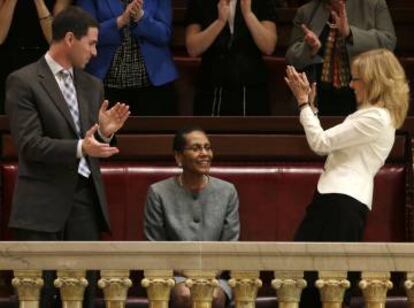 Sheila Abdus-Salaam al ser nombrada en la Corte de Apelaciones de Nueva York, en 2013.