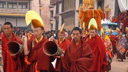 Monjes tibetanos. 