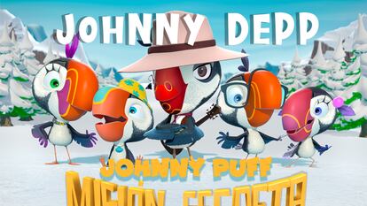 Cartel promocional de la película de animación 'Johnny Puff. Misión secreta', en cines el 5 de abril.