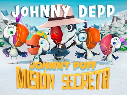 Cartel promocional de la película de animación 'Johnny Puff. Misión secreta', en cines el 5 de abril.