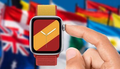 Nuevas correas y esferas de banderas nacionales para los Apple Watch.