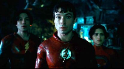 Ezra Miller and Sasha Calle in Flash