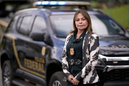 La comisaria de la Policía Federal brasileña Fátima Bassalo, en Belo Horizonte, el 26 de mayo de 2023.