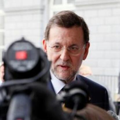 El presidente del Gobierno español, Mariano Rajoy, llega a Bruselas.