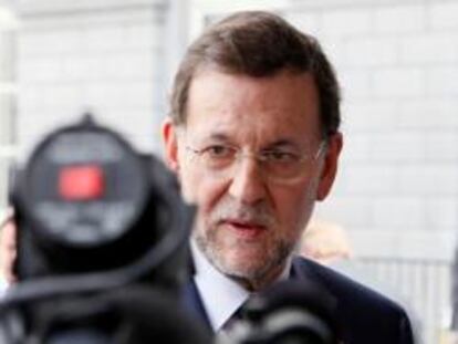 El presidente del Gobierno español, Mariano Rajoy, llega a Bruselas.