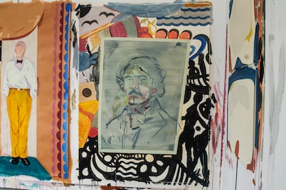 Obras en proceso. La abstracción y la figuración se entremezclan en el trabajo de Leal.