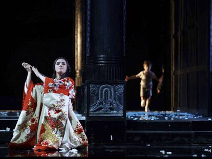 27/06/17 Madama Butterfly, producci&oacute;n del Teatro Real con direcci&oacute;n musical de Marco Armiliato, direcci&oacute;n de escena de Mario Gas, escenograf&iacute;a de Ezio Frigerio, figurines de Franca Squarciapino e iluminaci&oacute;n de Vinicio Cheli. En la imagen Ermonela Jaho, soprano (Cio-Cio-San) Foto: Javier del Real