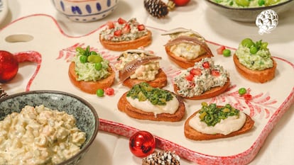 Cuatro canapés fáciles para Navidad