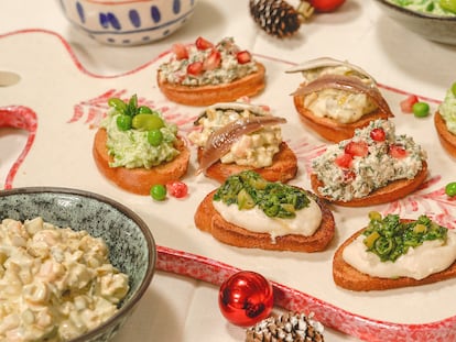 Cuatro canapés fáciles para Navidad