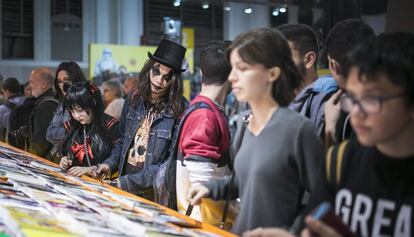 Ambiente ayer en el Sal&oacute;n del C&oacute;micde Barcelona