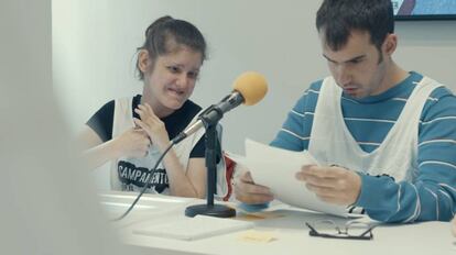 Jorge Rodríguez y Paz Gámez en el programa Gigantes.