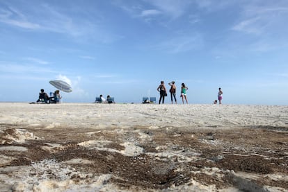 La playa de Gulf Shores (Alabama), contaminada con restos de crudo.