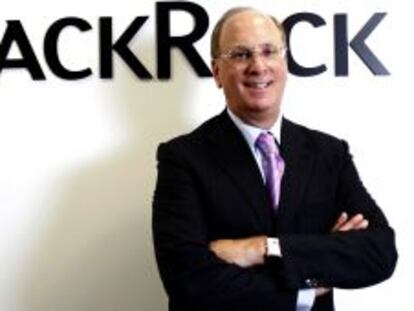 Larry Fink, en la sede de BlackRock en Madrid.