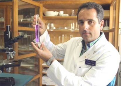 José Antonio Lorente, ayer en su laboratorio de la Universidad de Granada.
