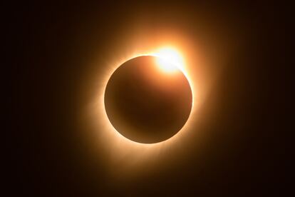 Un registro del eclipse total de sol en el norte de Chile, en julio de 2019.