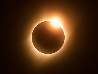Un registro del eclipse total de sol en el norte de Chile, en julio de 2019.