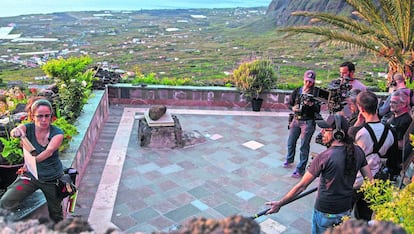 Rodaje de la serie de coproducción hispanofrancesa Hierro, en Valverde (El Hierro).