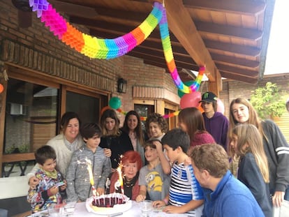 Gertrud Erdstein celebrating her 98th birthday.