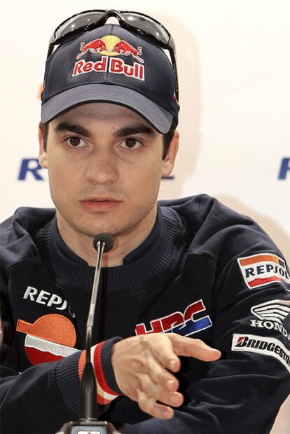 Pedrosa, durante una rueda de prensa.