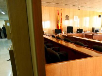 Imagen de una de las salas de vistas del Tribunal Superior de Justicia de Madrid.