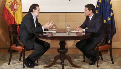 Mariano Rajoy y Albert Rivera, durante su reuni&oacute;n del mi&eacute;rcoles. 