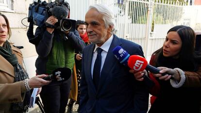 El juez Rui Rangel a su llegada para un interrogatorio en el Tribunal Supremo.