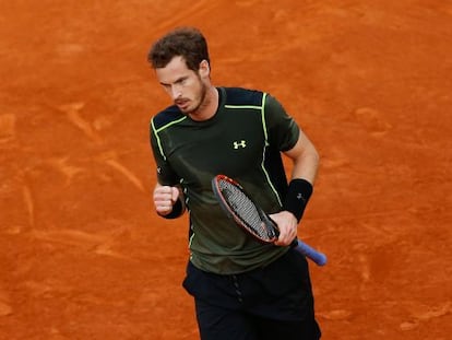 Murray celebra un punt contra Nadal.