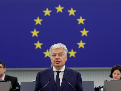 El comisario europeo de Justicia, Didier Reynders, participa en una sesión del Parlamento Europeo sobre el Estado de derecho en Hungría, el pasado martes.