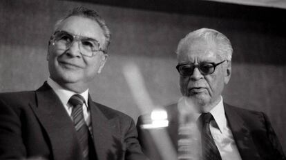 Joaquín Gamboa Pascoe y Fidel Velázquez.