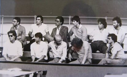 Jugadores italianos señalados por el caso 'Totonero' de apuestas de 1980.