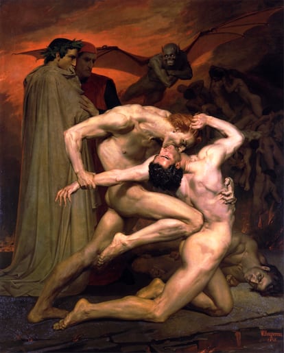 'Dante y Virgilio en el infierno' (1850), de William-Adolphe Bouguereau, expuesto en el Museo de Orsay de París.