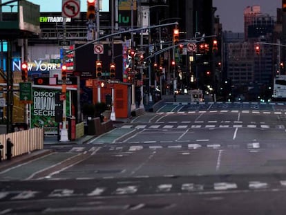 Calle cerca de Times Square en Nueva York