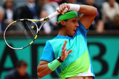 Rafael Nadal, durante su partido contra el australiano Lleyton Hewitt.